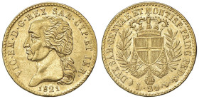 Vittorio Emanuele I (1802-1821) 20 Lire 1821 - Nomisma 514 AU RRR Variante con PRINC senza punto

Status: BB+/qSPL