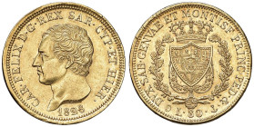 Carlo Felice (1821-1831) 80 Lire 1828 G - Nomisma 528 AU

Status: SPL+