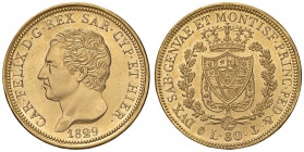 Carlo Felice (1821-1831) 80 Lire 1829 G - Nomisma 531 AU

Status: qFDC