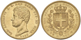 Carlo Alberto (1831-1849) 100 Lire 1840 G - Nomisma 631 AU R Colpetti

Status: SPL