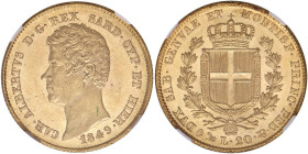 Carlo Alberto (1831-1849) 20 Lire 1849 G - Nomisma 665 AU In slab NGC MS 62 cod. 6634947-014

Status: MS 62