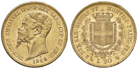 Vittorio Emanuele II (1849-1861) 20 Lire 1858 G - Nomisma 756 AU

Status: SPL-FDC