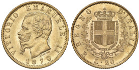 Vittorio Emanuele II (1861-1878) 20 Lire 1870 R - Nomisma 857 AU RRR Minimi segnetti al D/

Status: FDC