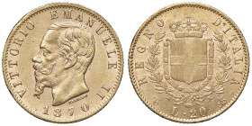 Vittorio Emanuele II (1861-1878) 20 Lire 1870 T - Nomisma 858 AU RR

Status: BB-SPL