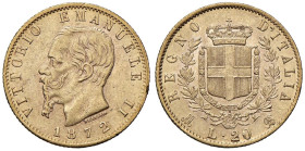 Vittorio Emanuele II (1861-1878) 20 Lire 1872 M - Nomisma 860 AU RR

Status: BB+/SPL