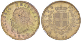 Vittorio Emanuele II (1861-1878) 20 Lire 1878 1 su 1 rovesciato - Nomisma 868a AU RR In slab NGC MS 62 cod 5782295-006

Status: MS 62