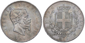 Vittorio Emanuele II (1861-1878) 5 Lire 1866 N - Nomisma 884 RRRR Segnetti da contatto. Graffietti sul busto ma di conservazione eccezionale per quest...