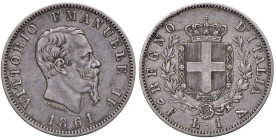 Vittorio Emanuele II (1861-1878) Lira 1861 F - Nomisma 909 AG RR

Status: qSPL