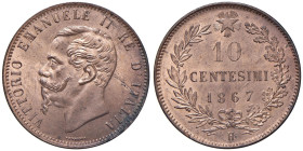 Vittorio Emanuele II (1861-1878) 10 Centesimi 1867 H - Nomisma 949 CU Macchie sul bordo

Status: FDC