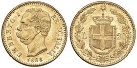 Umberto I (1878-1900) 20 Lire 1888 - Nomisma 986 AU

Status: qFDC