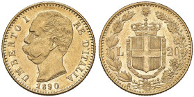 Umberto I (1878-1900) 20 Lire 1890 - Nomisma 988 AU

Status: SPL