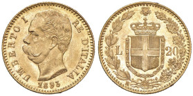 Umberto I (1878-1900) 20 Lire 1893 - Nomisma 990 AU

Status: FDC