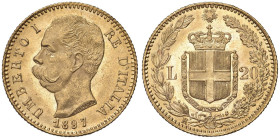 Umberto I (1878-1900) 20 Lire 1897 - Nomisma 991 AU R

Status: FDC