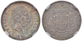 Umberto I (1878-1900) 50 Centesimi 1892 - Nomisma 1012 AG RR In slab NGC MS 63 cod. 2010501-002

Status: MS 63