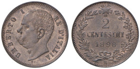 Umberto I (1878-1900) 2 Centesimi 1896 - Nomisma 1025 CU RR

Status: FDC