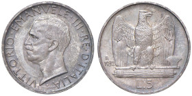 Vittorio Emanuele III (1900-1946) 5 Lire 1932 - Nomisma 1140 AG RRR Rarissimo millesimo per numismatici, con una tiratura di soli 50 esemplari.

Sta...