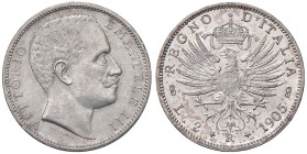 Vittorio Emanuele III (1900-1946) 2 Lire 1905 - Nomisma 1155 AG Minimi segnetti da contatto al D/

Status: FDC