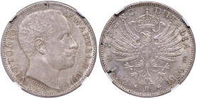 Vittorio Emanuele III (1900-1946) 2 Lire 1906 - Nomisma 1156 AG In slab NGC MS 62+ cod. 2903211-010

Status: MS 62+