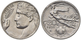 Vittorio Emanuele III (1900-1946) 20 Centesimi 1932 - Nomisma 1285 NI RRR Tiratura di 50 esemplari

Status: FDC