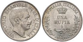 Vittorio Emanuele III (1900-1946) Somalia - Rupia 1919 - Nomisma 1419 AG R Modeste macchie al D/

Status: FDC