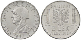 Vittorio Emanuele III (1900-1946) Albania - 2 Lek 1939 Prova - Luppino PP321 AC (g 9,81) RRRR

Status: FDC