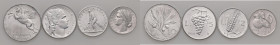 REPUBBLICA ITALIANA (1946-) 10, 5, 2 e una Lira 1950 - IT Lotto di quattro monete. Minime macchioline al R/ del 2 lire

Status: qFDC-FDC