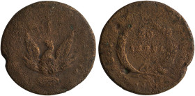 GREECE: 20 Lepta (1831) in copper. Phoenix on obverse. Variety "479-E.e" by Peter Chase. (Hellas 19.10). Good.