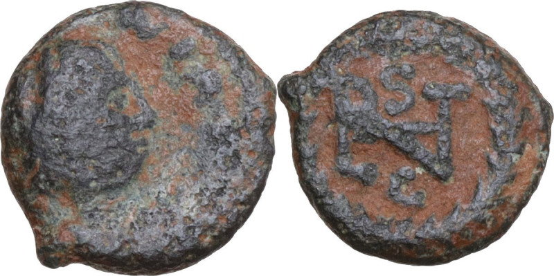Ostrogothic Italy, Athalaric (526-534). AE 11 mm in the name of Justinian I, Rom...