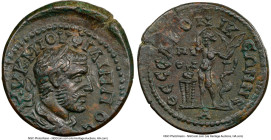 MACEDON. Thessalonica. Philip I (AD 244-249). AE (25mm, 10.09 gm, 2h). NGC AU 5/5 - 5/5. Ca. AD 244/5. ΑΥ Κ Μ ΙΟΥ ΦΙΛΙΠΠΟϹ, laureate, draped, and cuir...