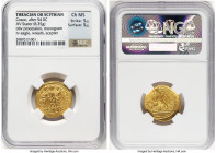 SCYTHIA. Geto-Dacians. Coson (ca. after 54 BC). AV stater (21mm, 8.35 gm, 11h). NGC Choice MS 5/5 - 5/5. Sarmatia, Olbia. KOΣΩN, Roman consul (L. Juni...