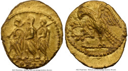 SCYTHIA. Geto-Dacians. Coson (ca. after 54 BC). AV stater (19mm, 8.50 gm, 12h). NGC AU 4/5 - 4/5. Sarmatia, Olbia. KOΣΩN, Roman consul (L. Junius Brut...