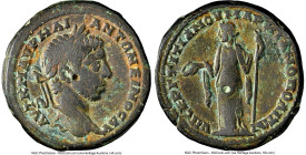MOESIA. Marcianopolis. Elagabalus (AD 218-222). AE (26mm, 9.64 gm, 7h). NGC Choice Fine 5/5 - 3/5. ΑΥΤ Κ Μ ΑΥΡΗΛΙ-ΑΝΤΩΝΕΙΝΟϹ ΑΥ, laureate head of Elag...