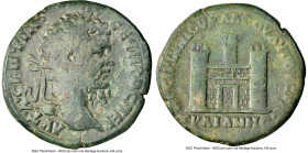 THRACE. Aug. Traiana. Septimius Severus (AD 193-211). AE (29mm, 17.63 gm, 7h). NGC Fine 5/5 - 3/5, light scratches. Quintus Sicinnius Clarus Pontianus...