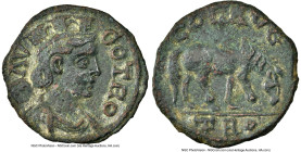 TROAS. Alexandria. Gallienus (AD 253-268). AE (19mm, 4.14 gm, 1h). NGC XF 5/5 - 3/5. AV-CO TRO, draped bust of Tyche right; vexillum behind / COL AVG,...