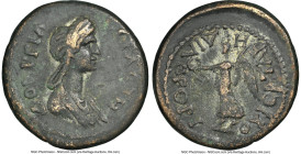 CARIA. Tabae. Domitia (AD 82-96). AE (21mm, 6.00 gm, 11h). NGC Choice VF 5/5 - 4/5. ΔΟΜΙΤΙΑ-ϹΕΒΑϹΤΗ, draped bust of Domitia right / ΔΙΑ ΟΡΘΡΙ-ΟΥ ΙΕP Τ...
