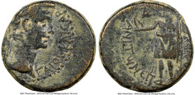 PHRYGIA. Aezanis. Caligula (AD 37-41). AE (19mm, 11h). NGC Fine. Group II. Aristarchos Hierax, magistrate. ΓΑΙΟϹ ΚΑΙϹΑΡ, laureate head of Caligula rig...
