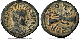 PHRYGIA. Cotiaeum. Maximus (AD 235/236-238). AE (18mm, 3.50 gm, 1h). NGC Choice VF 5/5 - 3/5. Γ ΙΟΥ ΟΥΗ ΜΑΖΙΜΟϹ Κ, bare-headed, draped, and cuirassed ...