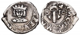 Felipe III (1598-1621). Dieciocheno. 1610. (Cal-511). (FM-2). Ag. 2,29 g. La N de VALENCIA invertida y tres barras en escudo. MBC-. Est...60,00.