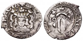 Felipe IV (1621-1665). Dieciocheno. 1624. Valencia. (Fm-93). Ag. 2,04 g. Vestimenta tipo A. Muy redonda. MBC. Est...50,00.