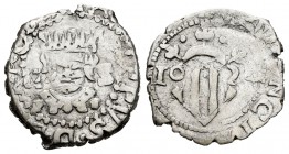 Felipe IV (1621-1665). Dieciocheno. 1624. Valencia. (FM-107). Ag. 2,37 g. Valor 1-S. Rara. MBC-. Est...120,00.