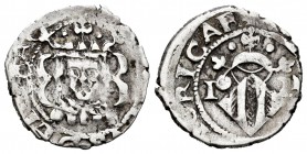 Felipe IV (1621-1665). Dieciocheno. 1624. Valencia. (FM-no cita). Ag. 2,09 g. Tipo calavera. Vestimenta tipo 3a. BC+. Est...40,00.
