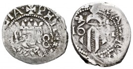 Felipe IV (1621-1665). Dieciocheno. 1641. Valencia. (FM-118). Ag. 2,06 g. Dos puntos sobre corona. BC+. Est...40,00.