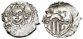 Carlos II (1665-1700). Dieciocheno. 1699. Valencia. (FM-245 variante). Ag. 2,06 g. Tres puntos entre hojas y otros tres puntos sobre la corona. Muy ra...