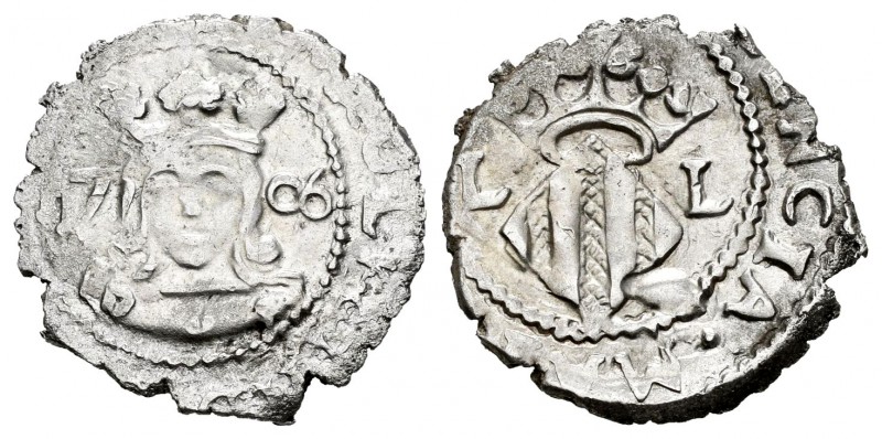 Carlos III, Pretendiente. Dieciocheno. 1706. Valencia. (Cal-42). Ag. 1,63 g. Esc...