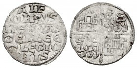 Reino de Castilla y León. Alfonso X (1252-1284). Dinero de seis líneas. (Abh-360.1). Ve. 0,82 g. Sin marca de ceca. Acuñación cuidada de vellón rico. ...