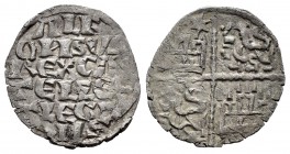 Reino de Castilla y León. Alfonso X (1252-1284). Dinero de seis líneas. (Bautista-373). Ve. 1,12 g. Marca de ceca estrella en el primer cuadrante. EBC...
