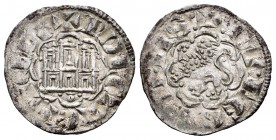 Reino de Castilla y León. Alfonso X (1252-1284). Novén. Coruña. (Bautista-395). Ve. 0,72 g. Venera antigua bajo castillo. EBC+. Est...90,00.