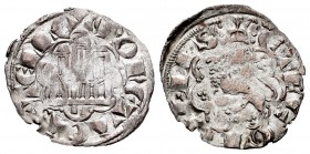 Reino de Castilla y León. Alfonso X (1252-1284). Novén. León. (Bautista-398 variante). Rev.: La leyenda empieza y termina con 3 puntos cuando lo norma...