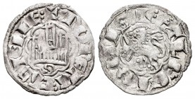 Reino de Castilla y León. Alfonso X (1252-1284). Novén. Sevilla. (Bautista-400 variante). Ve. 0,78 g. S con punto bajo el castillo. MBC+. Est...25,00....