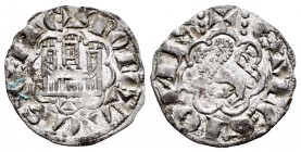 Reino de Castilla y León. Alfonso X (1252-1284). Novén. Toledo. (Bautista-401 variante). Ve. 0,78 g. T superada de punto bajo el castillo. EBC/EBC+. E...